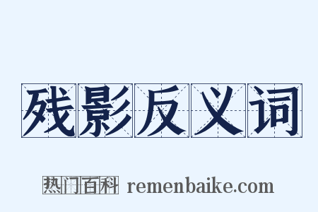 残影反义词是什么意思的图片